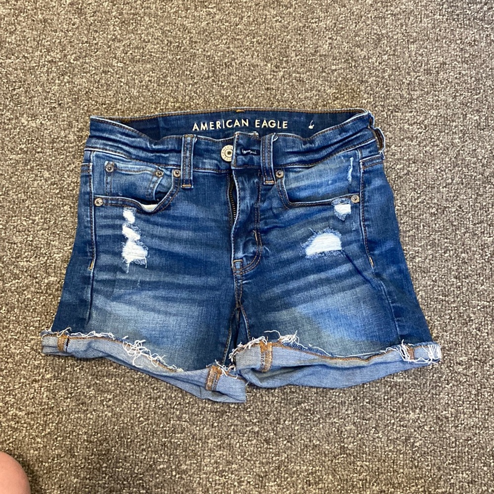 American eagle jean shorts super stretch size 00!